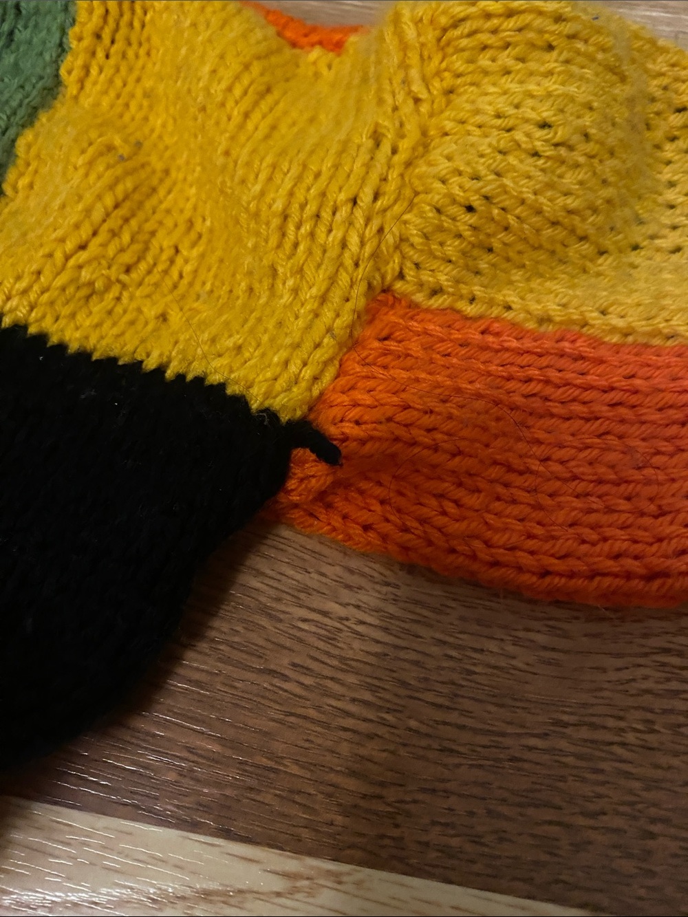 Multicolor Patchwork Button-Up Sweater - Picture 6 of 11